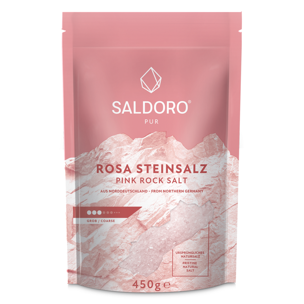 SALDORO® Hrubozrnná kamenná soľ ružová  450g